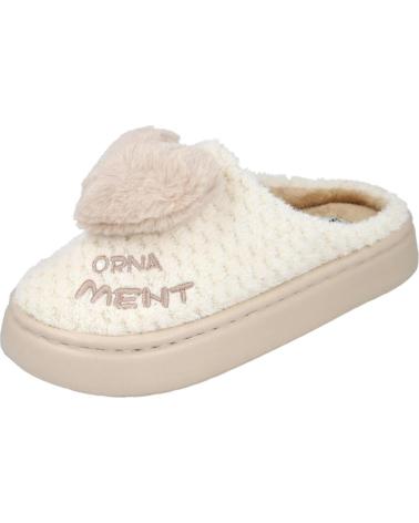 L&R SHOES 9633 BEIGE MIT POMPON UND WEICHER TEXTUR BEIGE