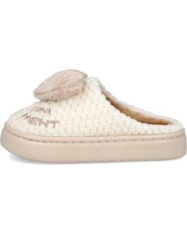 L&R SHOES 9633 BEIGE MIT POMPON UND WEICHER TEXTUR BEIGE