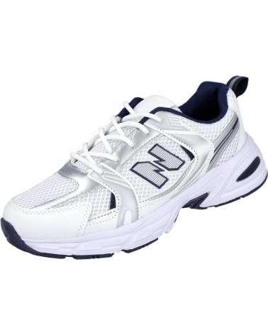L&R SHOES FC-196 BIANCO BLU STILE SPORTIVO BLANCO AZUL