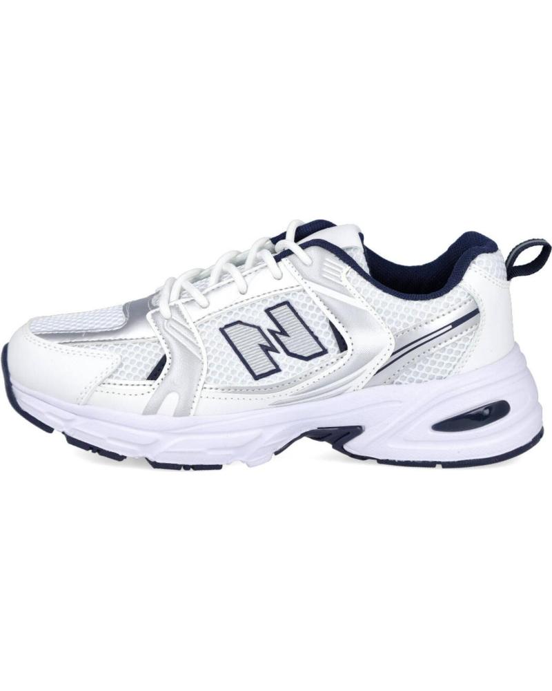 L&R SHOES FC-196 BIANCO BLU STILE SPORTIVO BLANCO AZUL