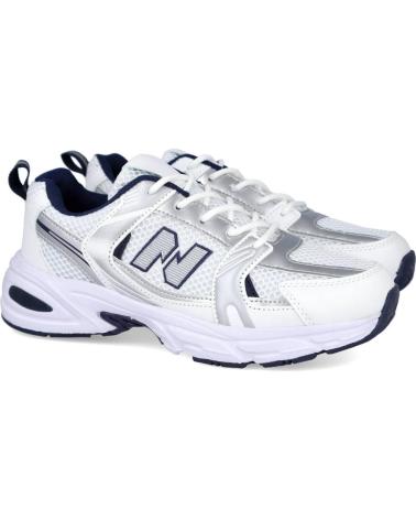 L&R SHOES FC-196 BIANCO BLU STILE SPORTIVO BLANCO AZUL