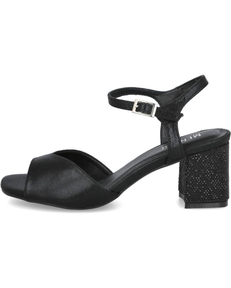 MENBUR SANDALI DA FESTA CON TACCO MEDIO 26134 NERO NEGRO