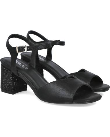 MENBUR SANDALI DA FESTA CON TACCO MEDIO 26134 NERO NEGRO