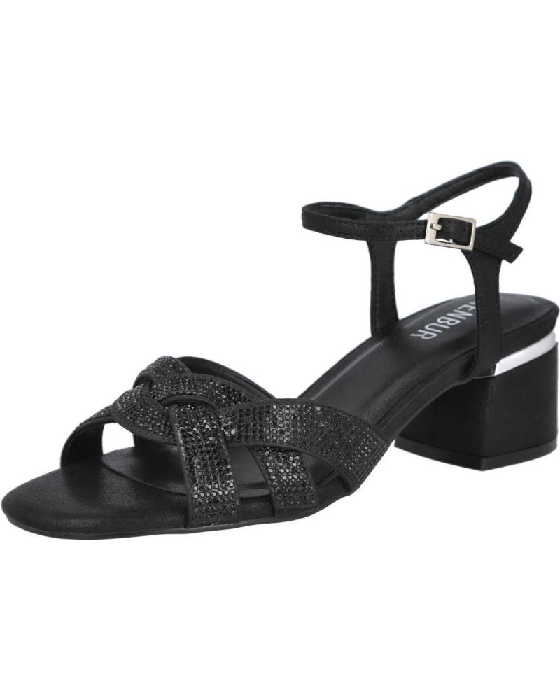 SANDALI DA SERA MENBUR 26144 CON TACCO MEDIO NERO NEGRO