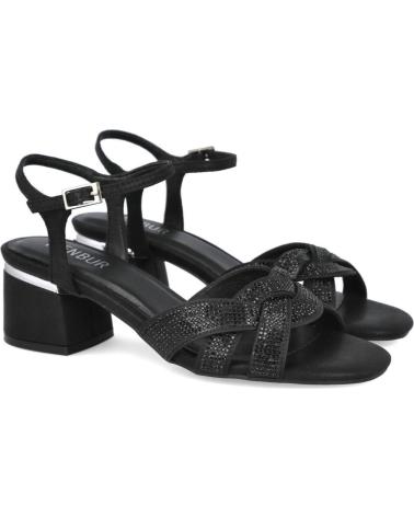 SANDALI DA SERA MENBUR 26144 CON TACCO MEDIO NERO NEGRO