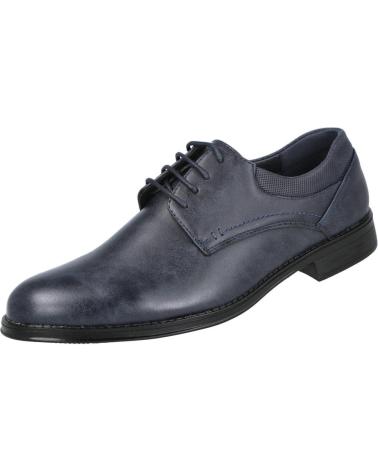 SCARPE ELEGANTI L&R SHOES A112-3 CON LACCI BLU AZUL