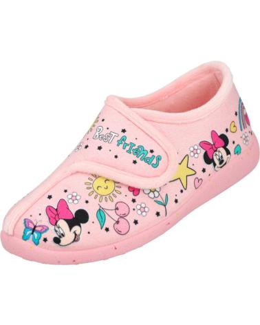 PANTUFAS DE CASA GARZON N4303-246 ROSA MINNIE MOUSE COM FECHO ADERENTE ROSA