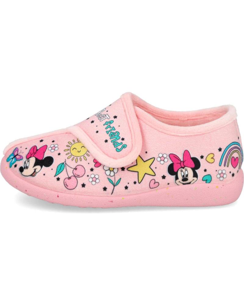 PANTUFAS DE CASA GARZON N4303-246 ROSA MINNIE MOUSE COM FECHO ADERENTE ROSA