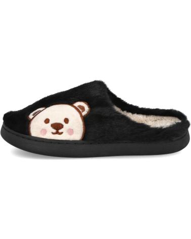 CHAUSSONS MAISON L&R SHOES 10065 NOIRS AVEC MOTIF OURS POUR FEMME NEGRO