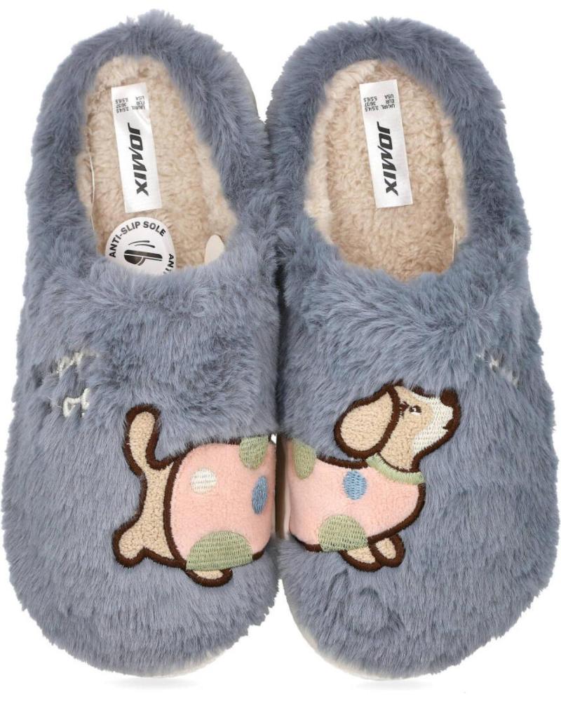 PANTOFOLE L&R SHOES 10901 GRIGIE CON DESIGN CANE GRIS