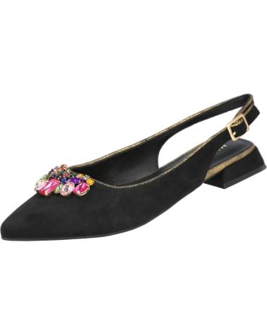 BALLERINES MENBUR 26404 NOIRES AVEC STRASS DÉCORATIFS NEGRO