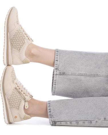 XTI 144113 BEIGE SPORTY SNEAKERS WITH PERFORATED DETAIL AND ZIPPER BEIGE