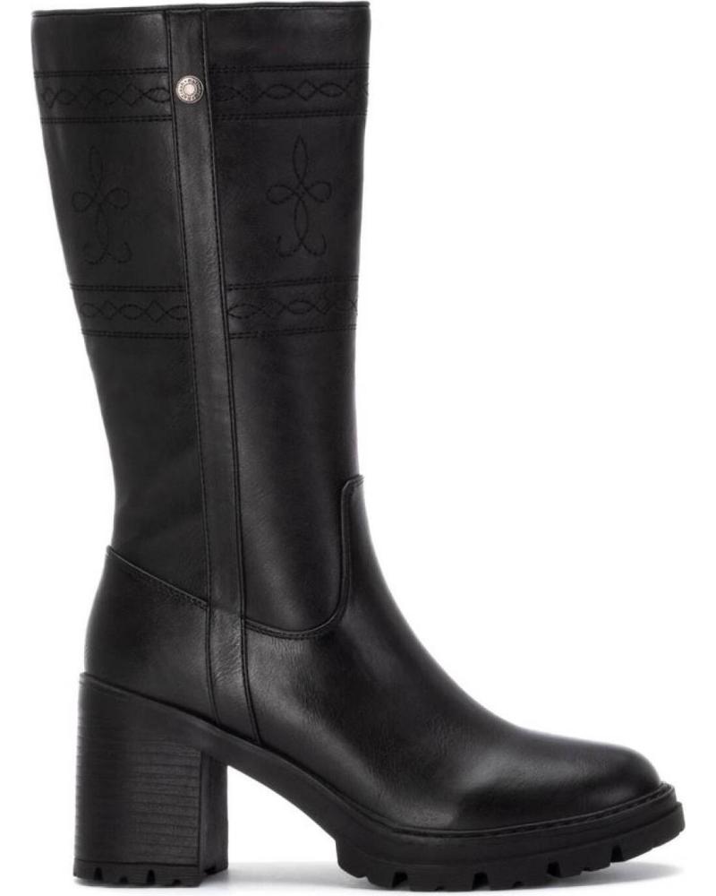 STIVALI ALTI REFRESH 172968 NERI CON TACCO E SUOLA CARRARMATO NEGRO