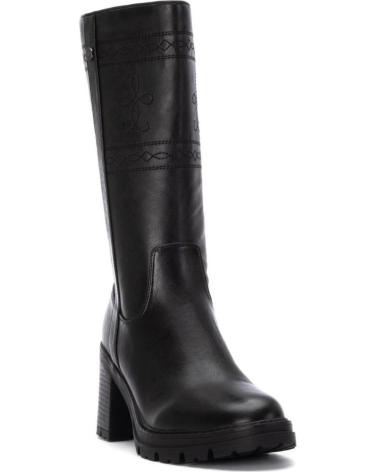 STIVALI ALTI REFRESH 172968 NERI CON TACCO E SUOLA CARRARMATO NEGRO