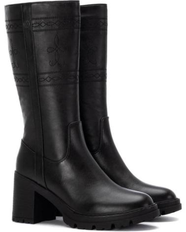STIVALI ALTI REFRESH 172968 NERI CON TACCO E SUOLA CARRARMATO NEGRO