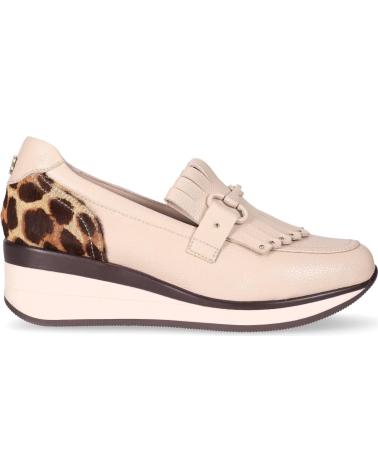 CHIKA10 RE SAUCE 09 MOKASSINS BEIGE MIT ANIMAL-PRINT BEIG-BEIGE