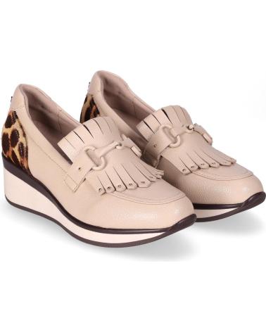 CHIKA10 RE SAUCE 09 MOKASSINS BEIGE MIT ANIMAL-PRINT BEIG-BEIGE