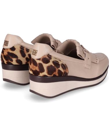 CHIKA10 RE SAUCE 09 MOKASSINS BEIGE MIT ANIMAL-PRINT BEIG-BEIGE