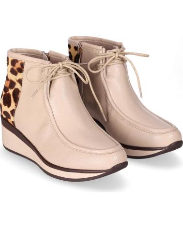 CHIKA10 RE SAUCE 08 STIEFELETTEN BEIGE MIT ANIMAL-PRINT BEIG-BEIGE