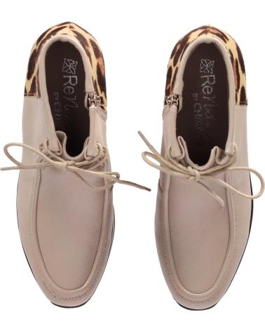 CHIKA10 RE SAUCE 08 STIEFELETTEN BEIGE MIT ANIMAL-PRINT BEIG-BEIGE