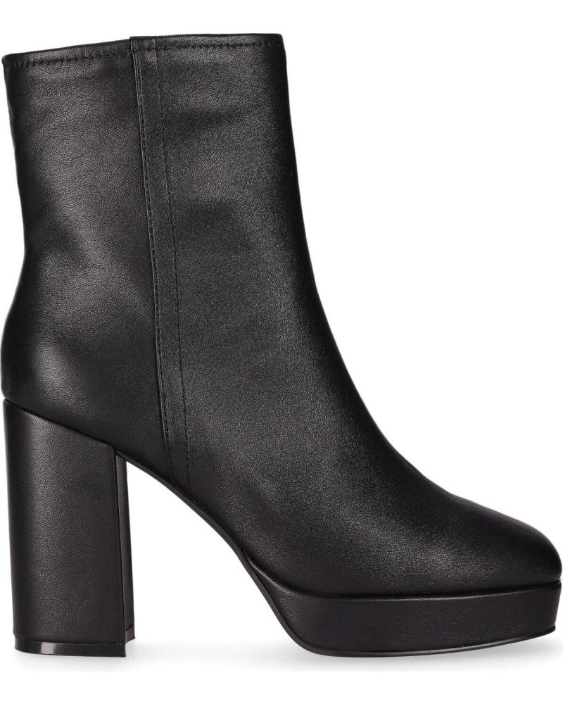 CHIKA10 JAZMIN 08 SCHWARZ - STIEFELETTE MIT BLOCKABSATZ UND PLATEAU NEGRO-BLACK