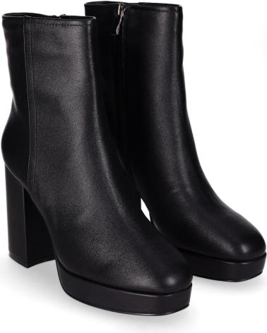 CHIKA10 JAZMIN 08 SCHWARZ - STIEFELETTE MIT BLOCKABSATZ UND PLATEAU NEGRO-BLACK
