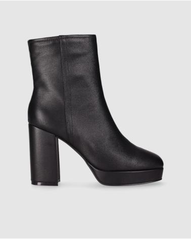 CHIKA10 JAZMIN 08 SCHWARZ - STIEFELETTE MIT BLOCKABSATZ UND PLATEAU NEGRO-BLACK