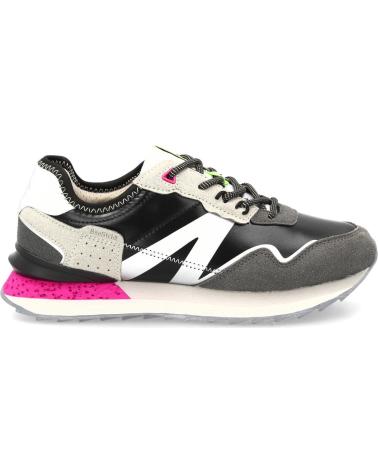 SNEAKERS CASUAL SPORT3PUNTO0 KH-354 NERE CON DETTAGLI ROSA VARIOS COLORES