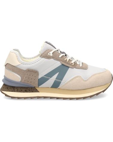 SNEAKERS CASUAL SPORT3PUNTO0 KH-354 GRIGIE CON DETTAGLI BEIGE E BLU VARIOS COLORES