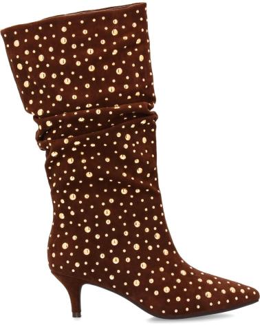 SPORT3PUNTO0 HALBHOHE STIEFEL 7543 BRAUN MIT PUNKTEN UND NIEDRIGEM ABSATZ VARIOS COLORES