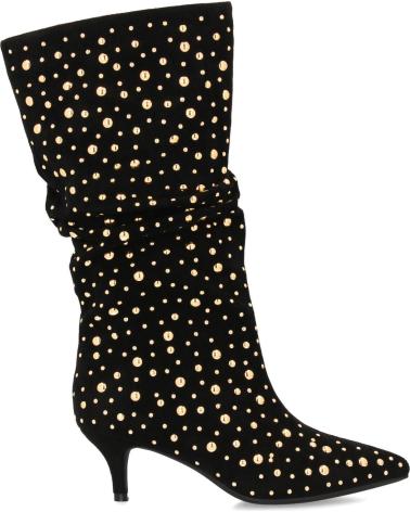 SPORT3PUNTO0 BOTAS DE CANO MÉDIO 7543 PRETAS COM BOLINHAS E SALTO BAIXO VARIOS COLORES