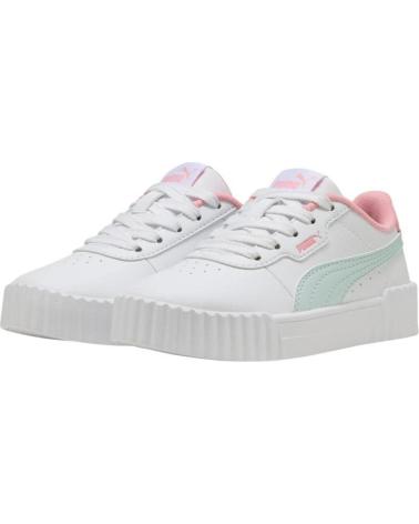 TÊNIS CASUAIS MENINA PUMA CARINA 2.0 BRANCO ROSA MENTA NAN