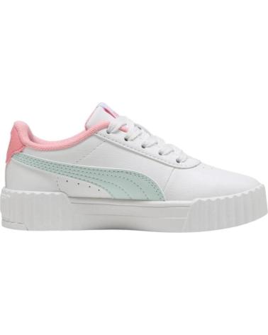 TÊNIS CASUAIS MENINA PUMA CARINA 2.0 BRANCO ROSA MENTA NAN