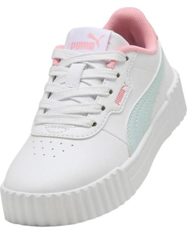 TÊNIS CASUAIS MENINA PUMA CARINA 2.0 BRANCO ROSA MENTA NAN