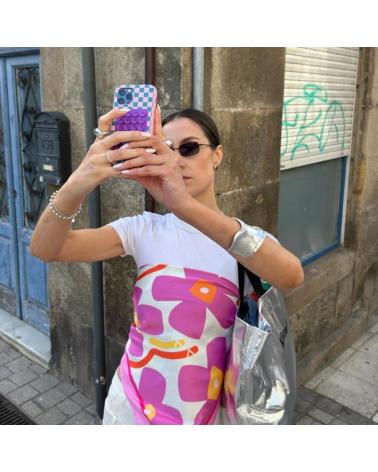 FOULARD VERB TO DO PINK FLOWERS ROSA STMPD STMPD