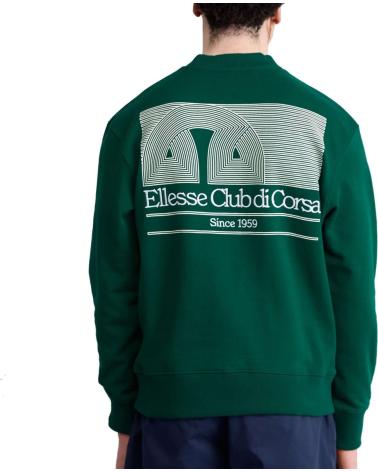 ELLESSE FELPA GIROCOLLO CLUB DI CORSA VERDE NAN