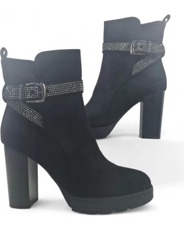 BOTTINES À TALON TIMBOS 132123 NOIR NEGRO