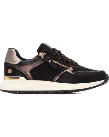 SNEAKERS XTI 144219 NERE CON DETTAGLIO DORATO E CERNIERA NEGRO