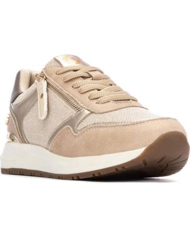 BASKETS XTI 144219 BEIGE AVEC DÉTAILS MÉTALLISÉS ET FERMETURE ÉCLAIR BEIGE