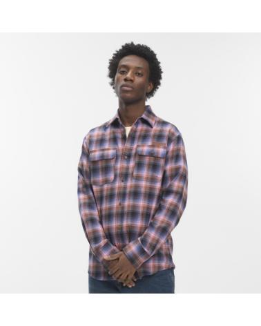 HYDROPONIC CLAYTON SH-01 BLUE PINK PLAID SHIRT 01-BLUE PINK CHECK