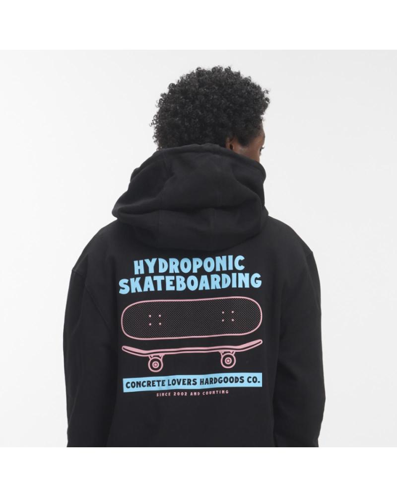 FELPA CON CAPPUCCIO HYDROPONIC CONCRETE HD 01 PIRATE BLACK 01-PIRATE BLACK