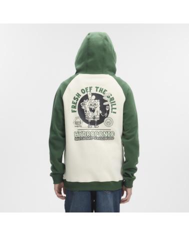 HYDROPONIC SUDADERA CON CAPUCHA SB FRESH HD 02 BLANCO ROTO / VERDE OSCURO 02-DARK GREEN