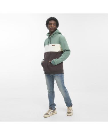 SUDADERA CON CAPUCHA HYDROPONIC BRONX HD - OFF WHITE, CHARCOAL Y AQUA 01-AQUA
