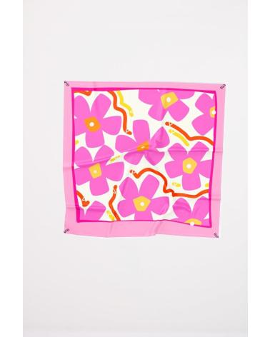 FOULARD VERB TO DO PINK FLOWERS ROSA STMPD STMPD