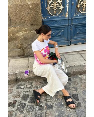 FOULARD VERB TO DO PINK FLOWERS ROSA STMPD STMPD
