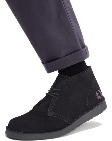 BOTA FRED PERRY HAWLEY SUEDE B9352-41 PRETA BLACK