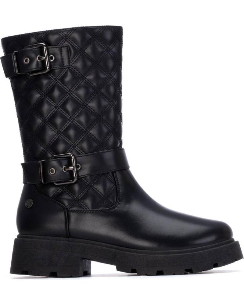 BOTA XTI 130408 PRETA ACOLCHOADA COM FIVELAS NEGRO