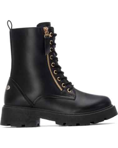 BOTAS MILITARES XTI 130543 PRETAS COM ZÍPER DOURADO NEGRO