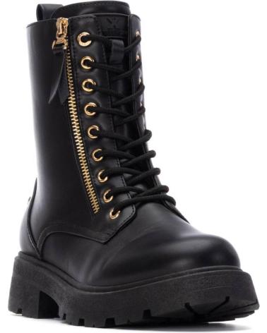 BOTAS MILITARES XTI 130543 PRETAS COM ZÍPER DOURADO NEGRO
