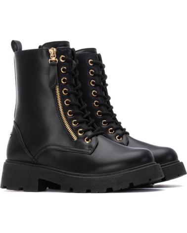 BOTAS MILITARES XTI 130543 PRETAS COM ZÍPER DOURADO NEGRO